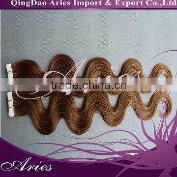 2015 durable non chemical wavy hair tape extensions,stick tape hair extension