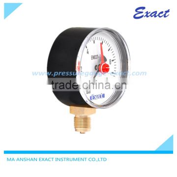 International Brand Best Quality Dry Pressure Gauge With Red Pointer On Window