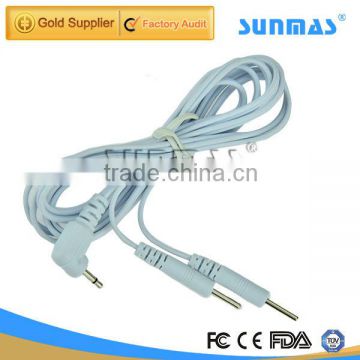 3.5mm Head 2 in 1 pin connector lead wire for massager