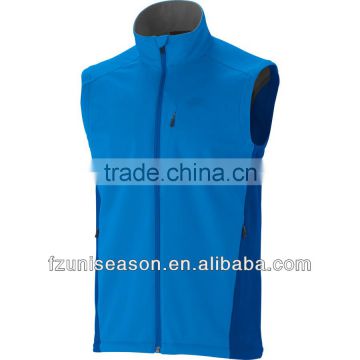 Men's waterproof polyester softshell vest