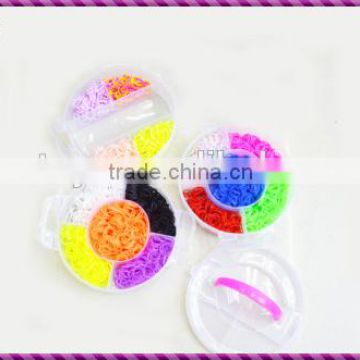 Personalized Design Rubber Wrist Bands Three Layers Loom Bands Boxes