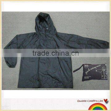 Adult waterproof 210T polyester rain jacket