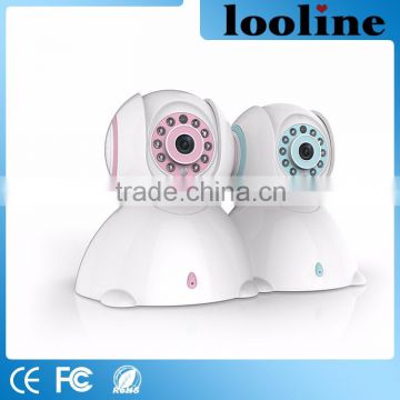 Looline New Arrival Cute Design P2P Real Time Video Support Recorder IR Color CMOS 1.0MP IP Camera