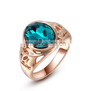 IN Stock Wholesale Gemstone Luxury Handmade Brand Women Metal Ring SKD0354