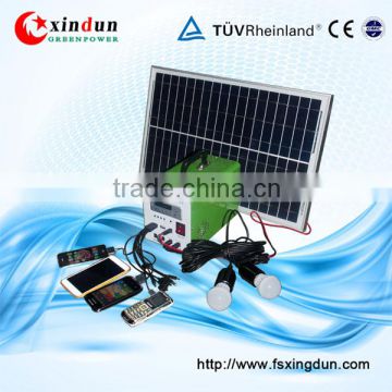 factory price 10w mp3 portable solar power bank/mini 10 w 12v solar light dc power system