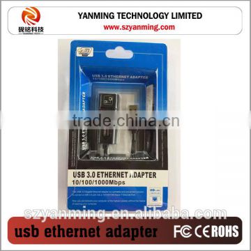 High Quality 1000Mbps USB 3.0 to RJ45 LAN Card Ethernet Adapter