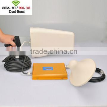 GSM WCDMA 3G 900/1800MHZ 65DB cellphone Repeater with LED screen
