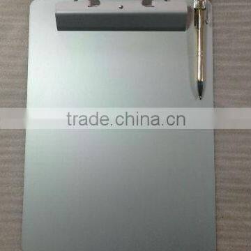 quality custom aluminum clipboard with pen set