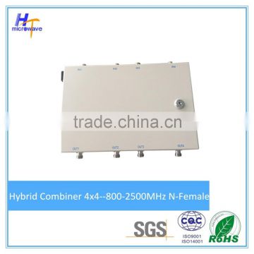 4:4 microwave combiner Hybrid Matrix Combiner 4 X4, 800-2500MHz with n female connectors