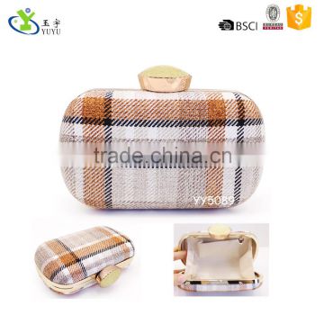 2015 New products british Style hard case evening clutch china manufacturer