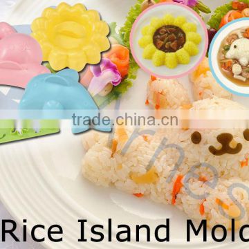 food items kitchen tool children gift sushi moulds curry and rice bowl rice mold japanese kitchenware rice island mold
