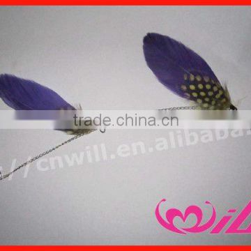 New Hair Accessories Purple Feather Clip In Hair Extension Hair Accessories