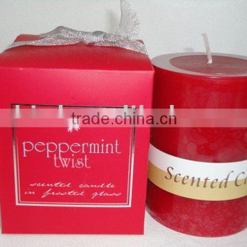 Scented Pillar Candle in Gift Box