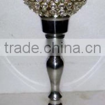 Glass Crystal & Metal Votive Tealight T-Light Candle Holder Globe