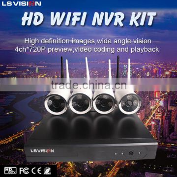LS VISION 2mp wifi nvr kit 1080p ip camera kit day night vision wireless cctv camera