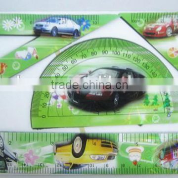 student ruler set with car picture