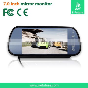 7 inch rearview mirror monitor with optional bluetooth and usb function