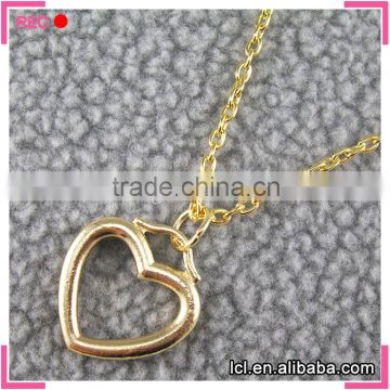 Simple imitation gold chain necklace, imitation gold heart pendant necklace designs for wedding