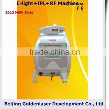 2013 New Design E-light+IPL+RF Machine Tattooing Vascular Lesions Removal Beauty Machine Cosmetology Electric Equipment Cable Acne Removal