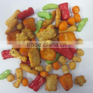 Flavoured Mixed Rice Crackers and peanuts mix