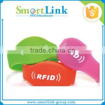 Colorful Silicone RFID Bracelet price,125KHZ EM4305 Hotel Lock RFID wristband