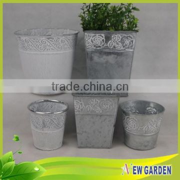 Outdoor Large Size Garden Nonwoven Silver Standing Pot for Plant