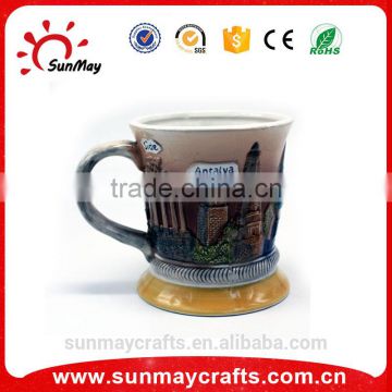 Wholesale custom high quality Turkey ALanya souvenir ceramic cup for sale