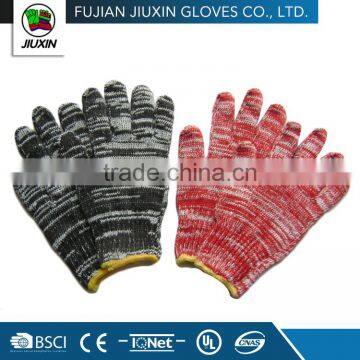 JX68D404 Cotton string knitted safety jogger glove