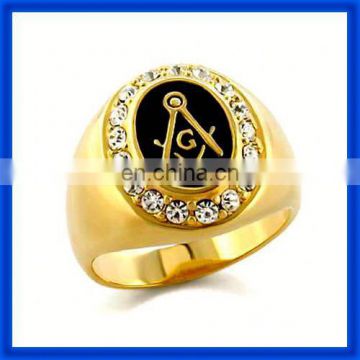 Newest jewelrystainless steel rings masonic signet ring