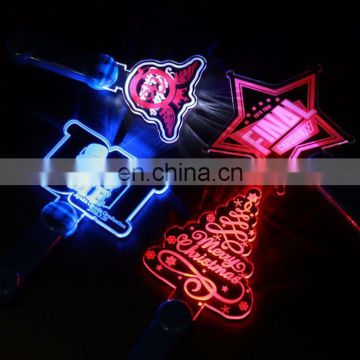 Wholesale price colorfull led glowing customized acrylic stick concert supplies Christmas gift