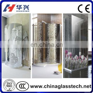 CE/CCC/ISO Safety Glass Pattern Customized Shower Door Stained Glass