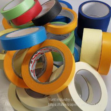 25mm X 50MPre cut heat resistant crepe paper replace 3m abro paint protection masking tape automotive price manufacturer