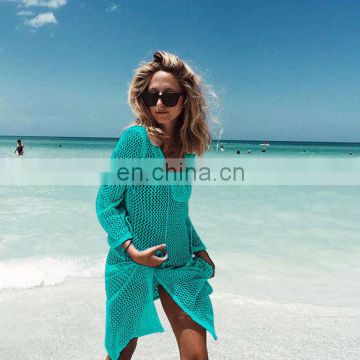 Saida De Praia Summer Beach Wear Dress Tunic Pareos For Women 2019 Skirt Knitting Hollow Bandage Longa Kaftan Beach Cover Up