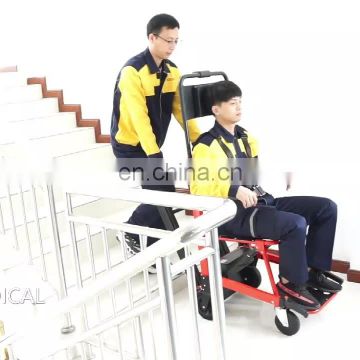 Modern design collapsible aluminum alloy stair chair for high building's lift carrying patients