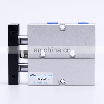 Factory TN TND TNJ Series Standard Stroke Double Guide Rod Shaft Aluminum Alloy Pneumatic Twin Rod Cylinder With Magnetic