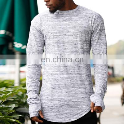 Wholesale Fashion Summer Custom Hip Hop Street T-shirt Long Sleeve Oversize Design Hold Hand Organic Cotton Men tshirt