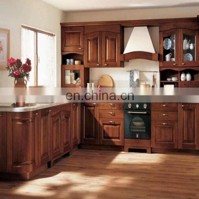 L shape pre assembled corner wood kitchen cabinet door styles