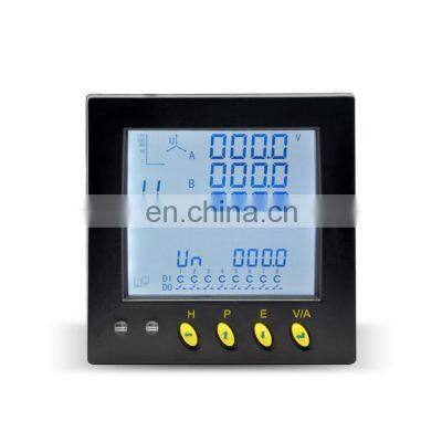 LCD Three Phase Digital Ammeter Voltmeter Wattmeter RS485 Energy Meter