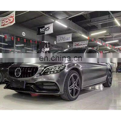 Car bumpers for Mercedes benz C class W205 2015-2020 year upgrade C63S AMG model with GT grille and front bumper