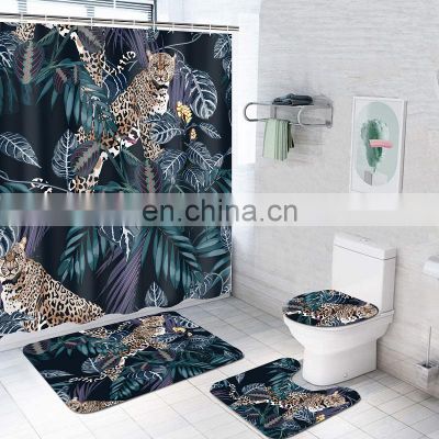 Hot selling 3d customer digital print polyester digital shower curtain