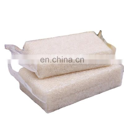 Best Price Clear Transparent PE rice vacuum hot seal rice brick bag 1kg 2kg 5kg