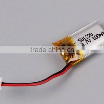 Small Li-Polymer Battery 501220 100mAh 3.7V With Stable PCM