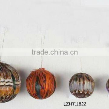 Christmas tree assorted hanging feather balls LZHT11822