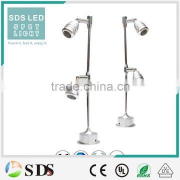 LED spotlightLED silver easy install standing 3W jewelry display showcase led lights 2700k-6500k