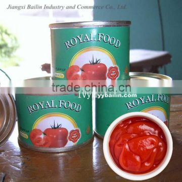 Chinese fresh red 28-30% hot sell canned tomato paste