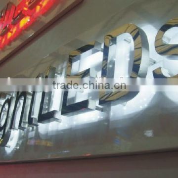 Commercial letter sign reverse lit stainless steel channel letter                        
                                                                                Supplier's Choice