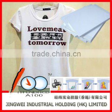 Iron-on heat transfer printing paper for light color t-shirt A3 A4