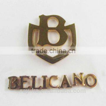 embossed metal logo