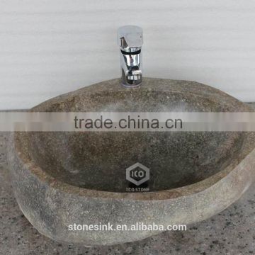 ICO stone international sale customerized pebble bathroom sink