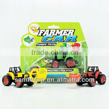 Pull back farm truck metal toy for kids